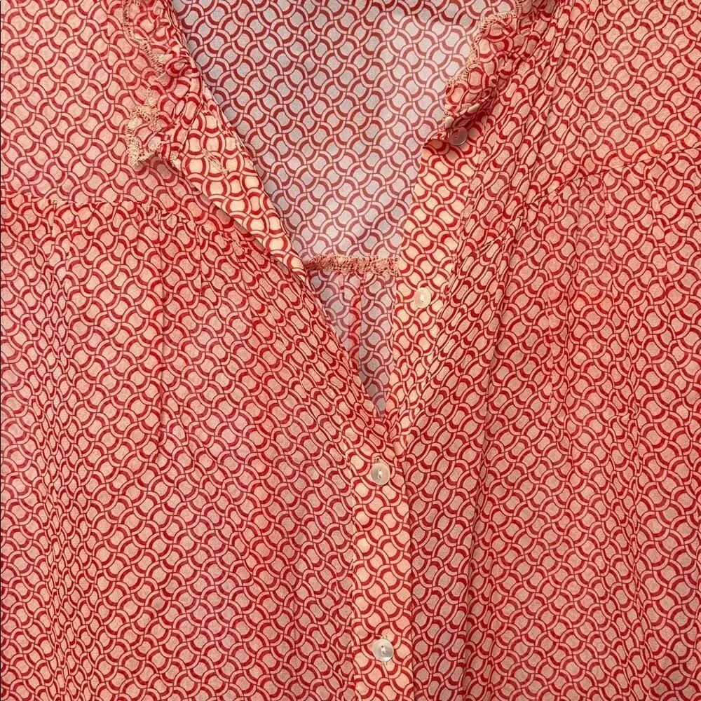 Dylan Red Geometric Blouse - Picture 3 of 3